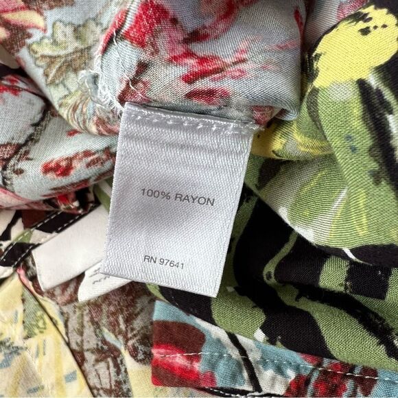 J Jill Yellow Tropical Floral Shift Tank Dress Size Small - Picture 7 of 8